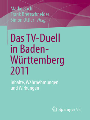 cover image of Das TV-Duell in Baden-Württemberg 2011